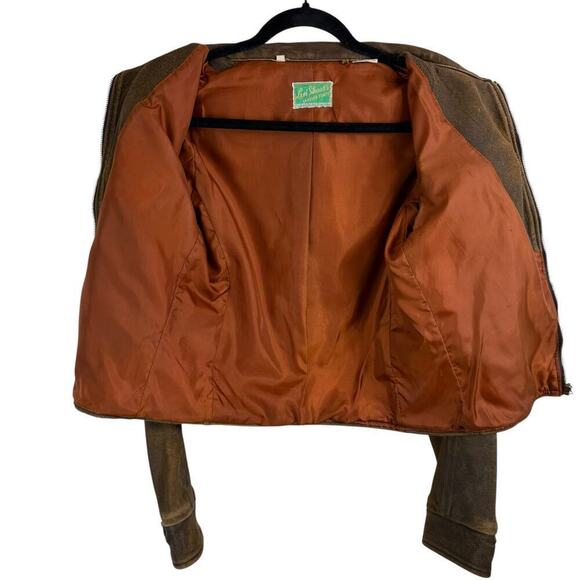 Vintage Levis LVC 1930s Menlo Leather Full Zip Jacket Italy Made Brown Sz Small - Picture 5 of 15